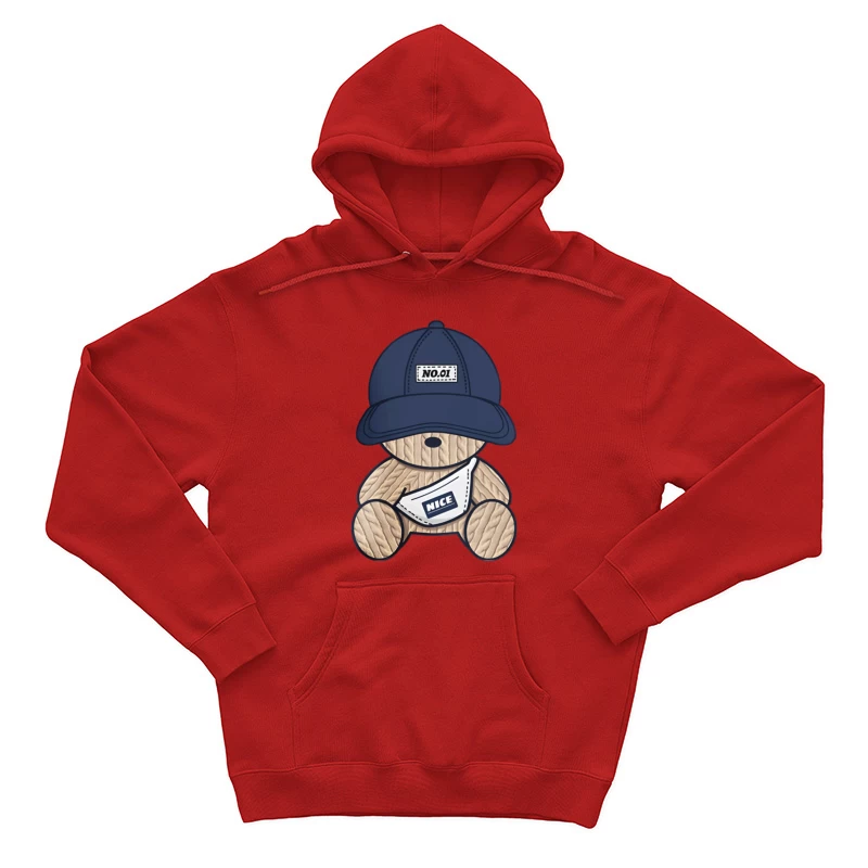 Süßer Teddy mit Hut und Tasche Herren Pullover Hoodie