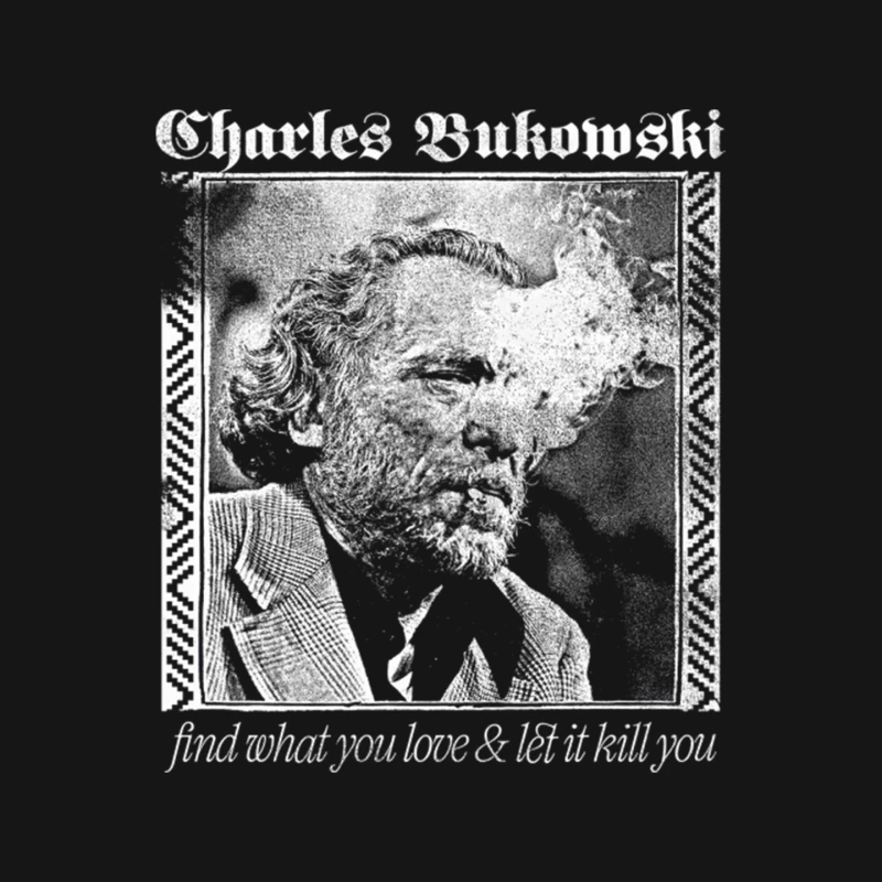Charles Bukowski  Aesthetic Faded Punkstyle Design Mouse Pad
