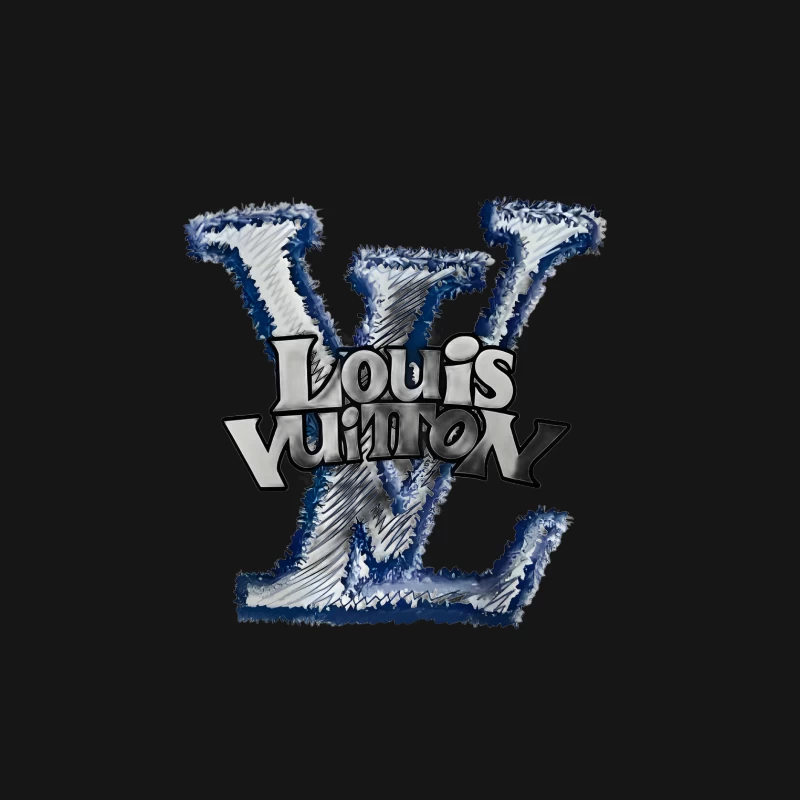 Louis Vuitton Graffiti-Logo Design Herren T-Shirt