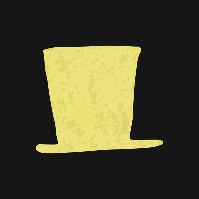 Chapeau haut de forme jaune Femme T-Shirt