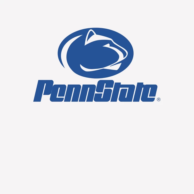 Penn State Nittany Lions Athletic Logo in Blue and White Female T-Shirt