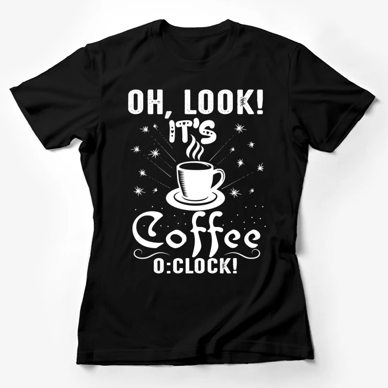 Affiche Café O'Clock au Style Rétro Femme T-Shirt
