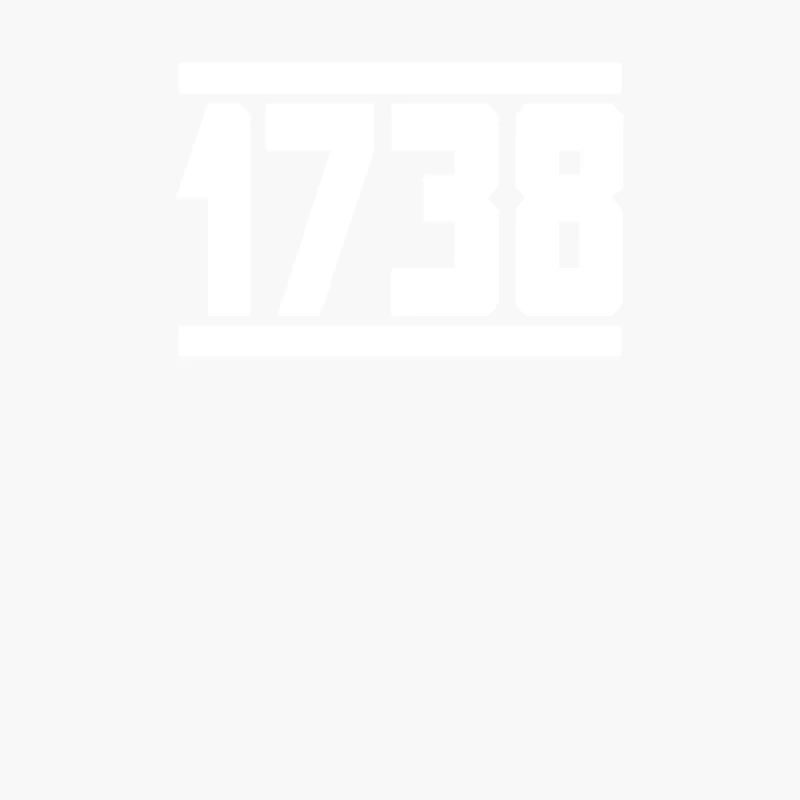 Graphic Design Featuring the Number 1738 Cotton Tote Bag
