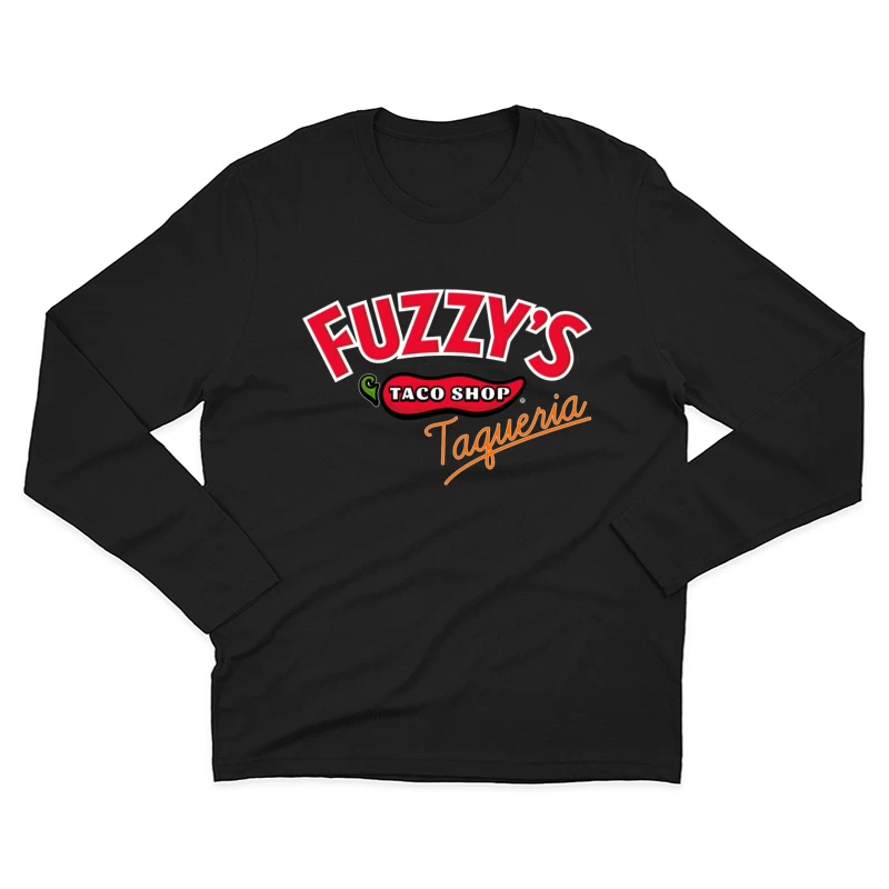 Fuzzy's Taco Shop Taqueria Restaurant Logo Male Long Sleeve T-Shirt