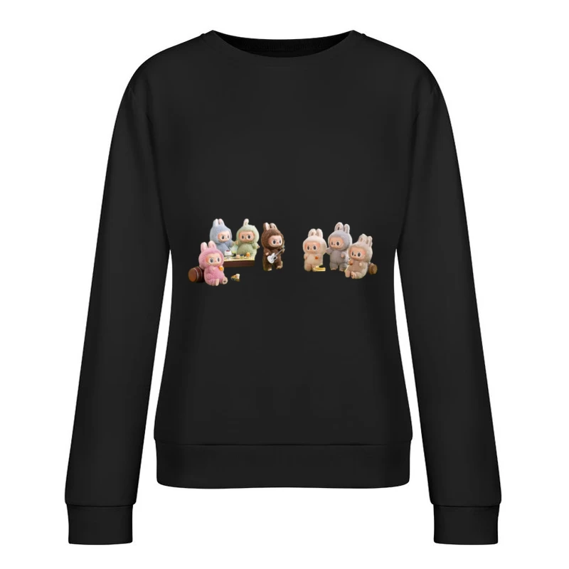 Kuschelige Häschen mit Gitarre Damen Pullover Sweatshirt