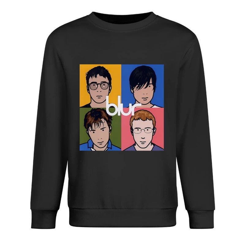 Blur Band Pop Art Style Album Cover Portrait Male Pullover Sweatshirt