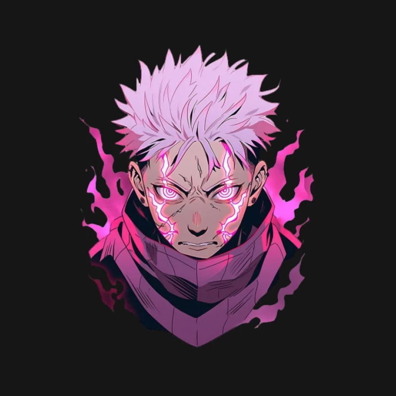 Manga-Krieger mit leuchtender Aura Herren T-Shirt