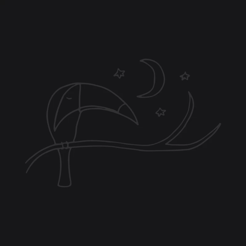 Toucan sous la lune Homme Sweat à capuche