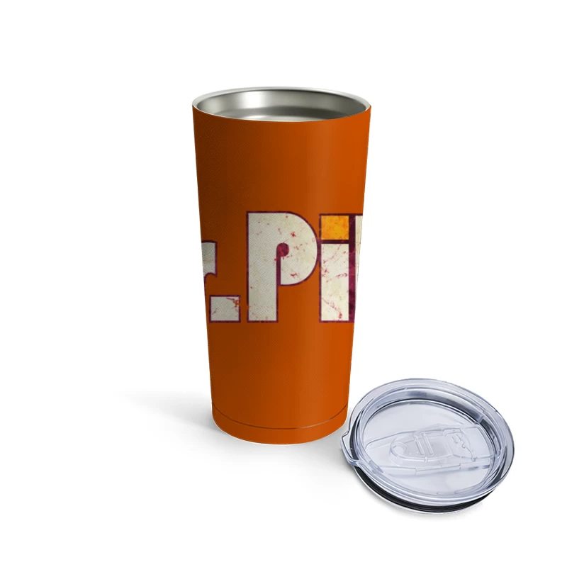 Retro Mr Pibb Soda Typography with Distressed Effect Travel Mug