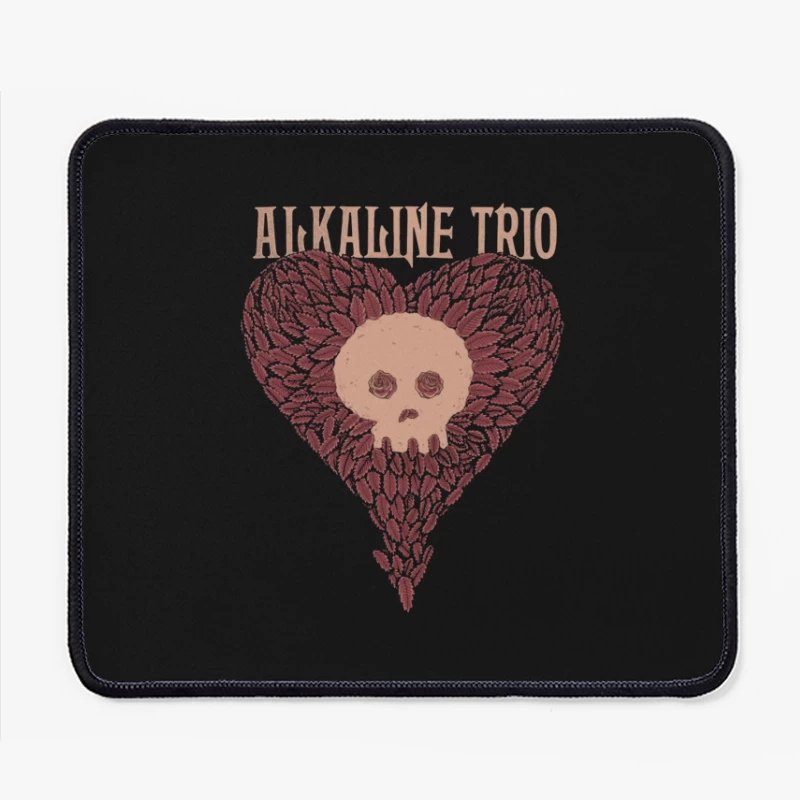 Alkaline Trio Gothic Heart Skull Logo Design Mouse Pad