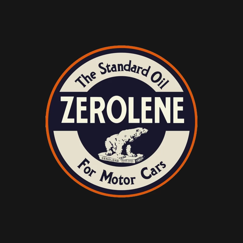 Vintage Standard Oil Zerolene Motor Car Advertisement with Polar Bear Logo Male Long Sleeve T-Shirt