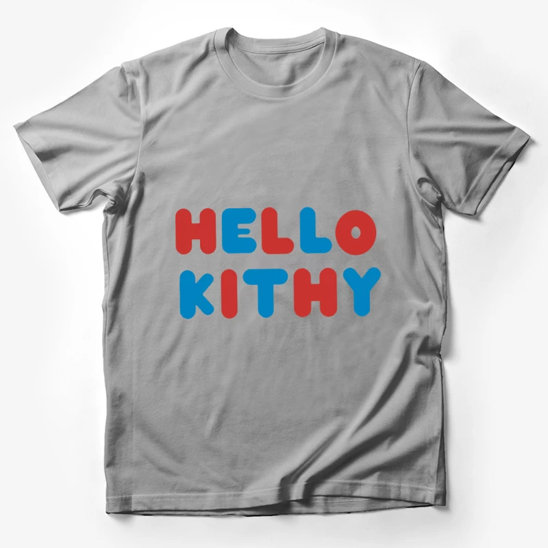 Bunter Schriftzug Hello Kithy Herren T-Shirt
