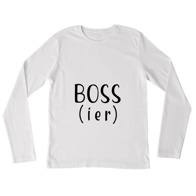 Femme en silhouette, lune et hibou Femme Manches Longues T-Shirt