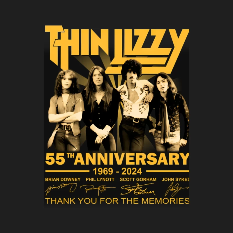 Thin Lizzy 55th Anniversary Commemorative Band Photo (1969-2024) Male Tank Top