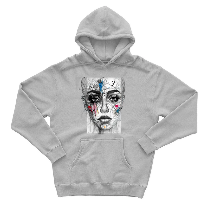 Abstract girl statue Male Pullover Hoodie