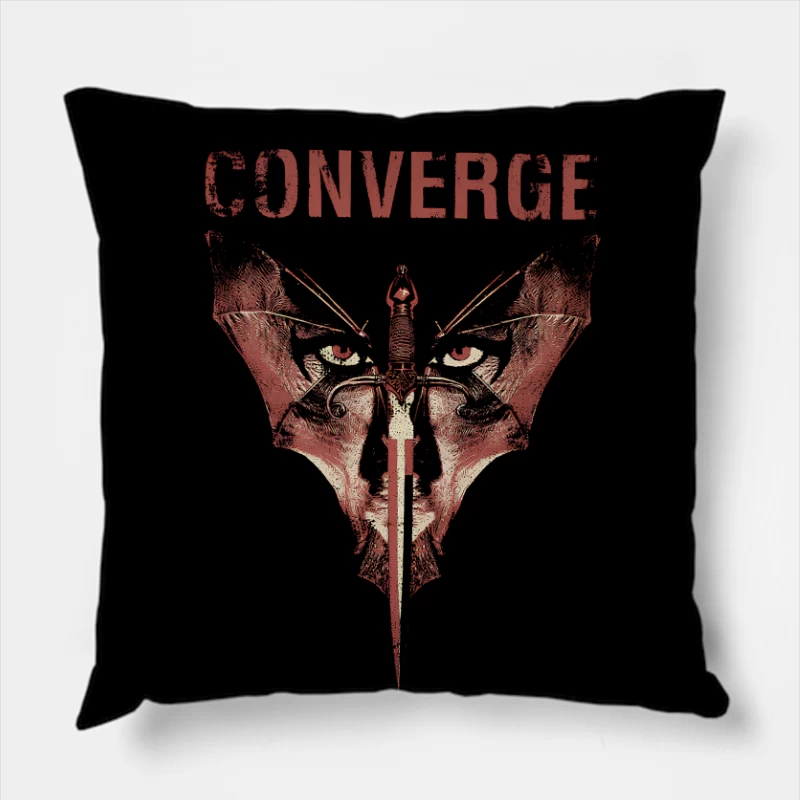 Converge Bats Throw Pillow