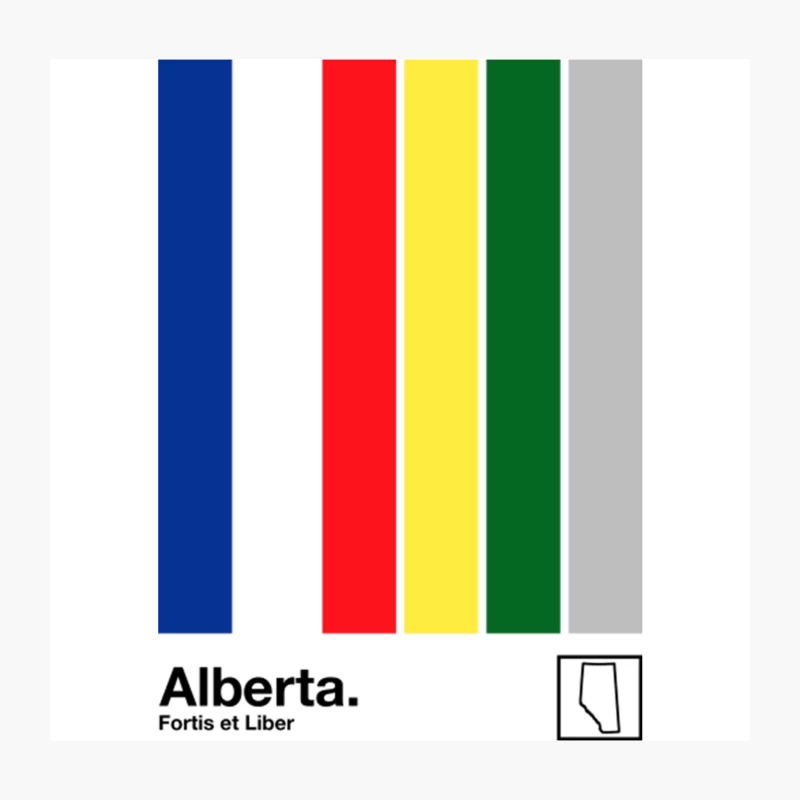 Alberta State  Original Minimalist Artwork Poster Design Throw Pillow