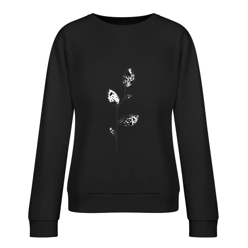 Branche avec feuilles texturées Femme Sweat-shirt à enfiler