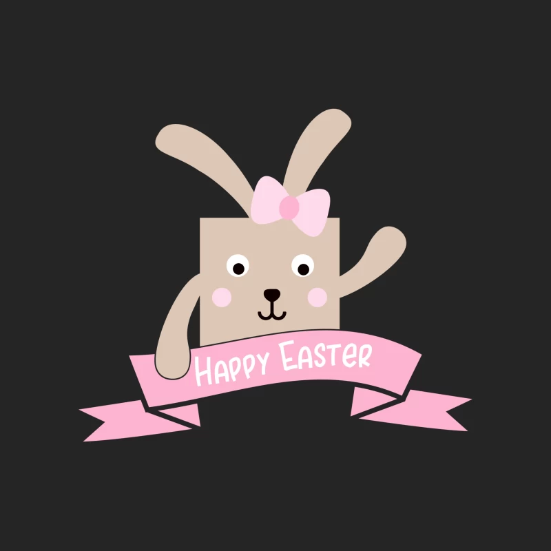 Lapin de Pâques avec Bannière Femme Sweat-shirt à enfiler