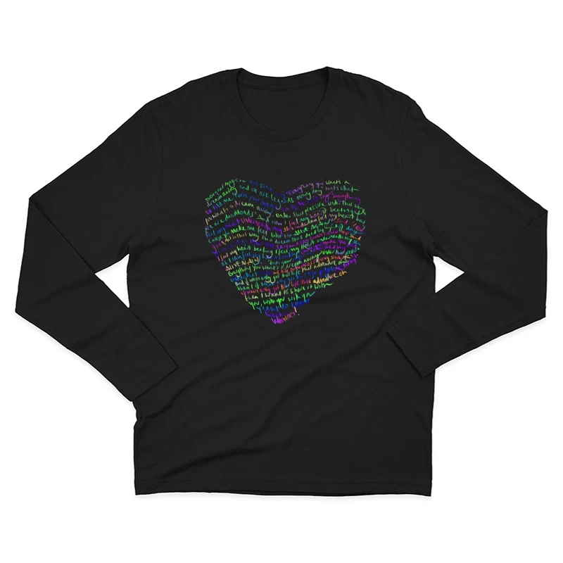 Coldplay Lyrics Art Male Long Sleeve T-Shirt