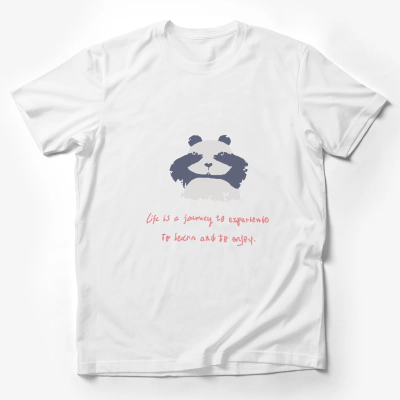 Panda-Grafik mit lebensbejahendem Zitat Herren T-Shirt