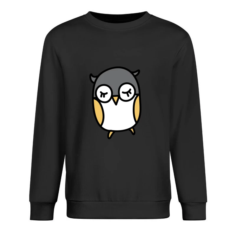 Illustration mignonne d'un hibou endormi Homme Sweat-shirt à enfiler