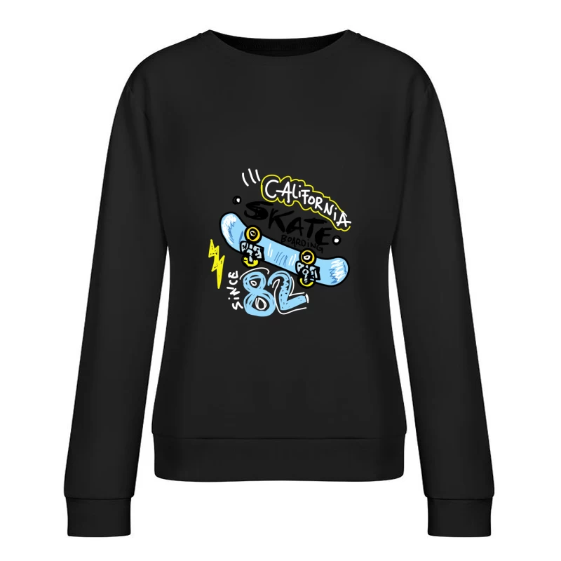 Kalifornisches Skateboard-Design seit 1982 Damen Pullover Sweatshirt