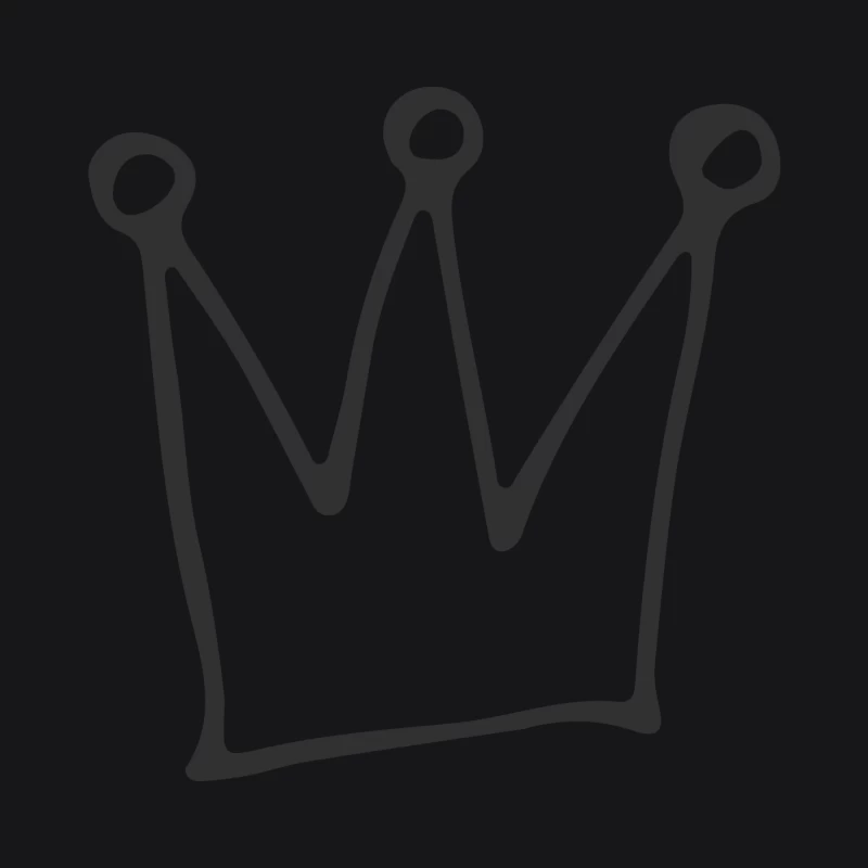 Couronne minimaliste dessinée à la main Homme Sweat à capuche