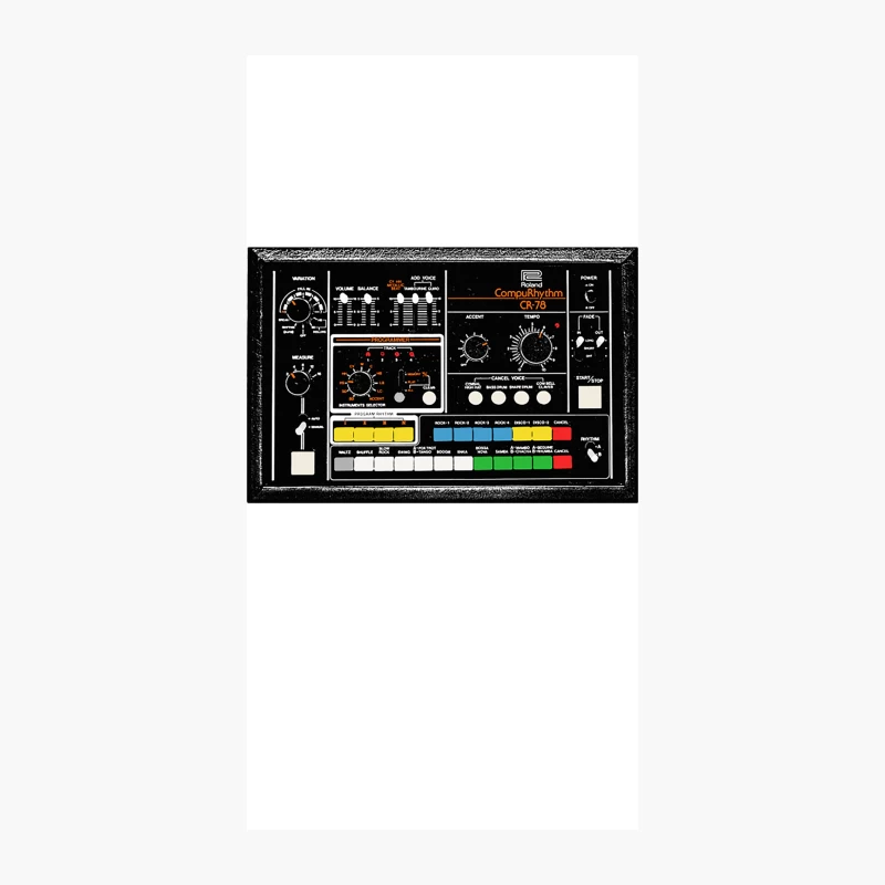 CR-78  Drum Machine Graphic Art Design iPhone Case