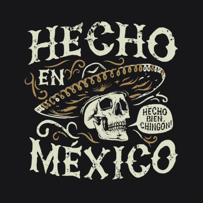 Hecho en México Schädel Design Damen Pullover Hoodie