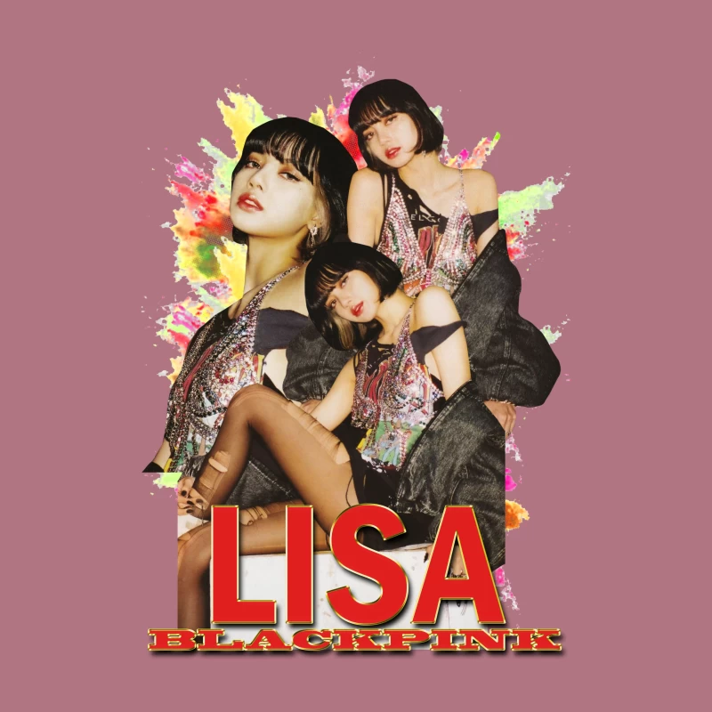 LISA from BLACKPINK: K-pop Fashion and Performance Throw Pillow