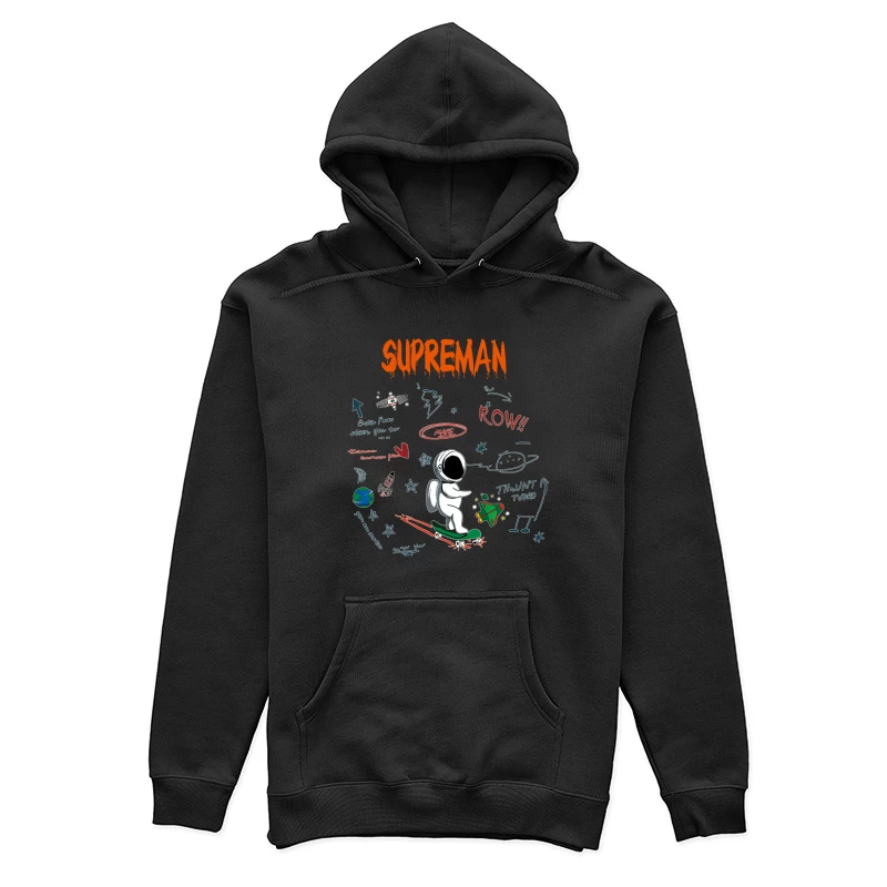 Weltraumabenteuer mit Astronaut Damen Pullover Hoodie