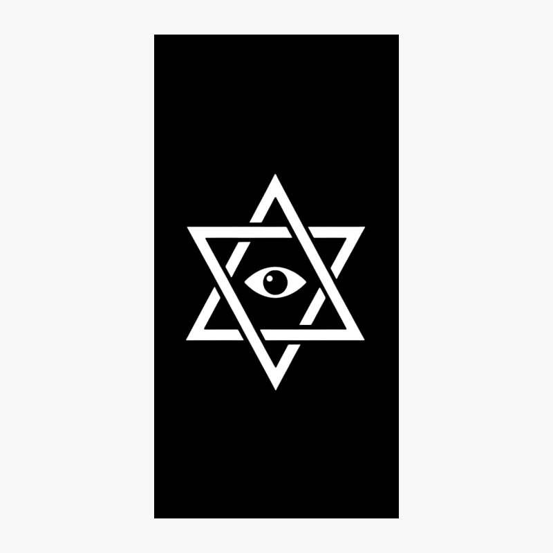 White Star of David: Geometric Symbol of Judaism iPhone Case