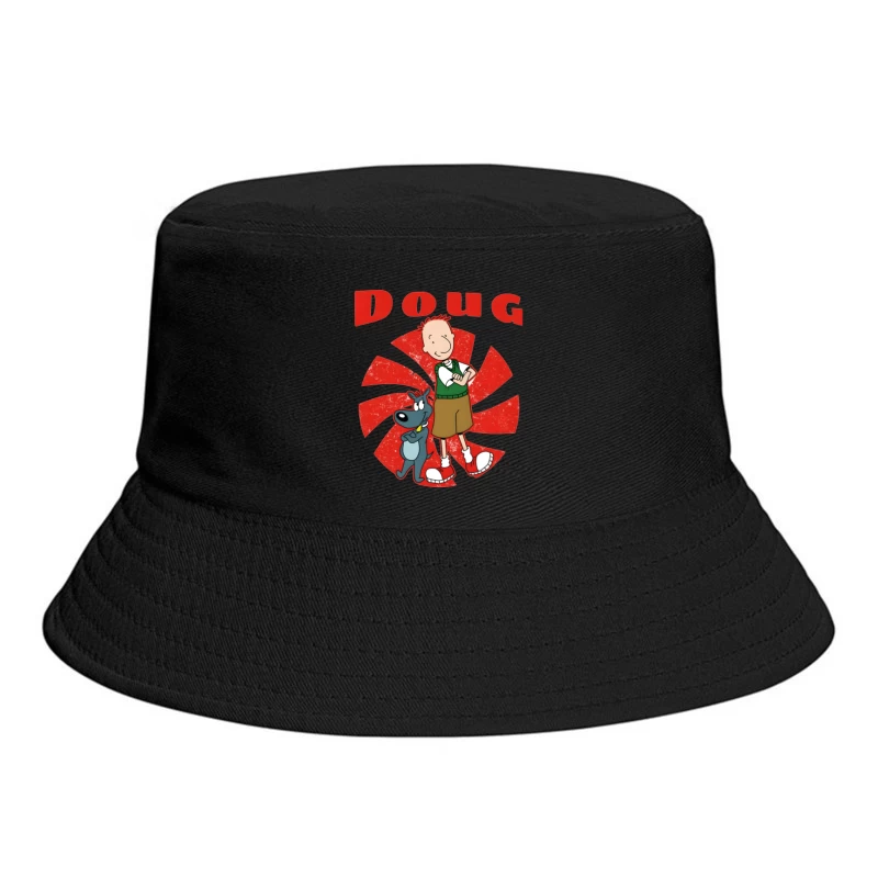 Doug and Porkchop: Classic Nickelodeon Cartoon Characters Bucket Hat