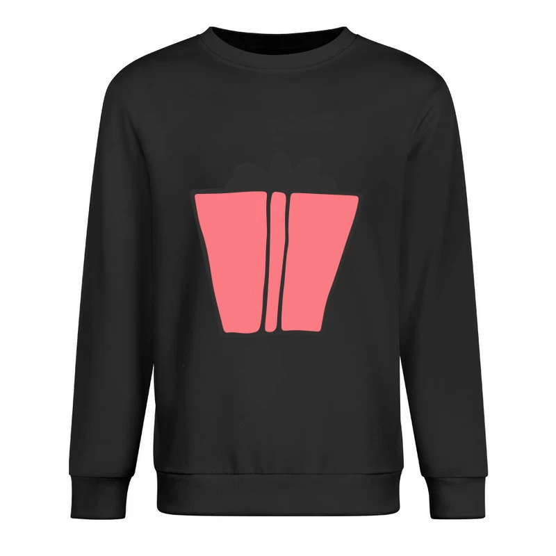 Cadeau rose avec ruban noir Homme Sweat-shirt à enfiler