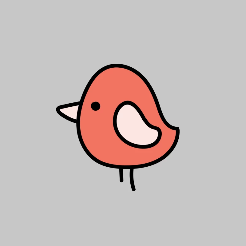 Illustration mignonne d'un oiseau coloré Homme Manches Longues T-Shirt