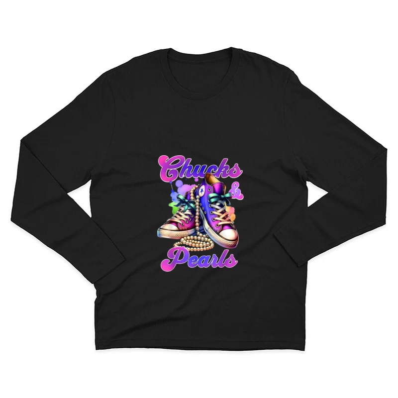 Chuck colorés avec des perles Homme Manches Longues T-Shirt