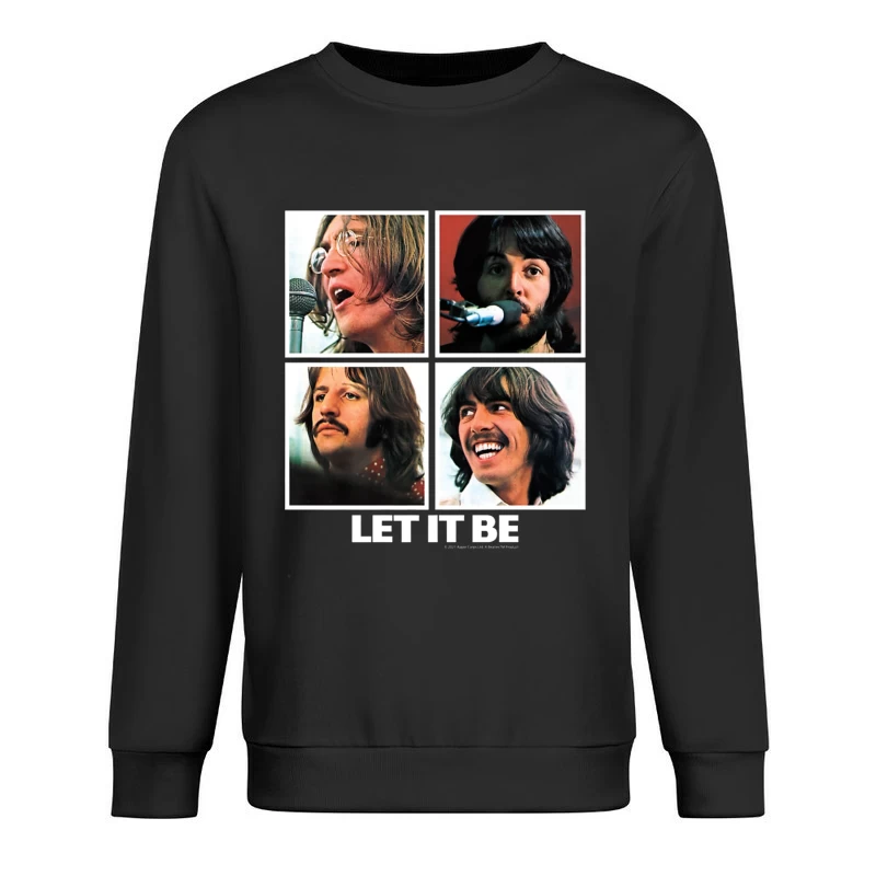 Four Classic Snapshots from The Let It Be Recording Sessions Male Pullover Sweatshirt