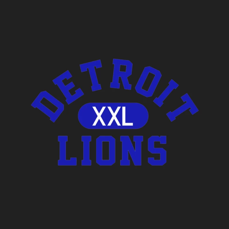 Detroit Lions XXL Sports Team Logo in Blue Typography Bucket Hat