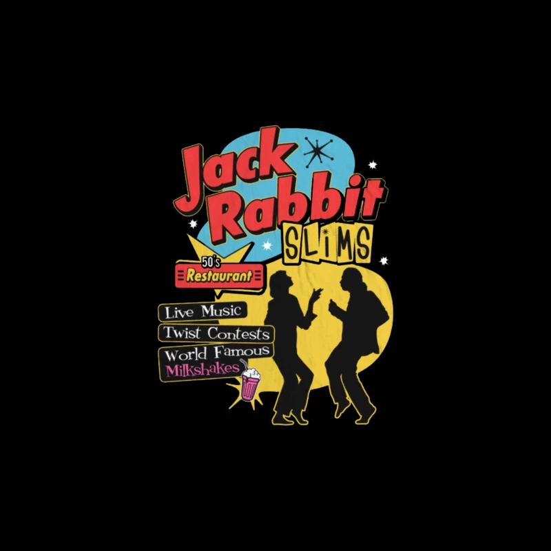 Jack Rabbit Slims Diner 3 Throw Pillow