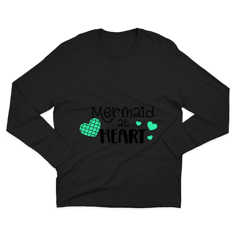 Design de cœur en écailles Homme Manches Longues T-Shirt