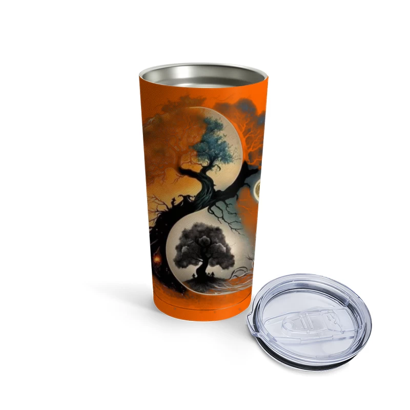 Yin Yang Tree Art Travel Mug