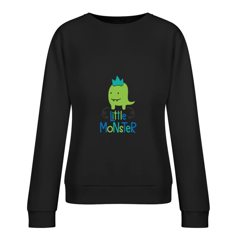 Monstre mignon avec couronne bleue Femme Sweat-shirt à enfiler