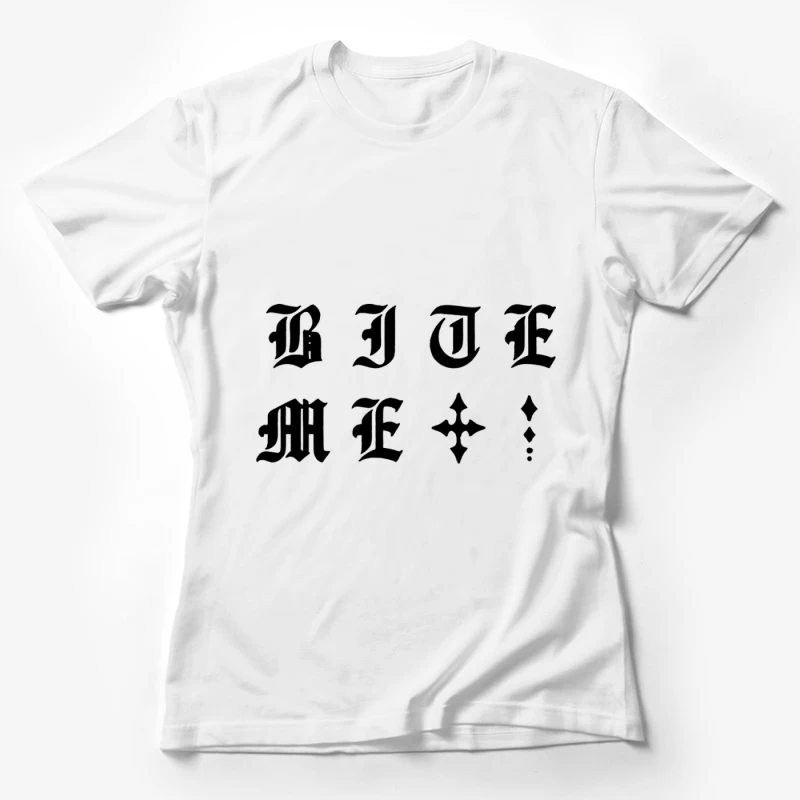 Gothic Schrift mit Sternmotiv Damen T-Shirt