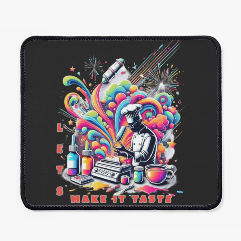 Psychedelic Chef's Culinary Creation Explosion Mouse Pad