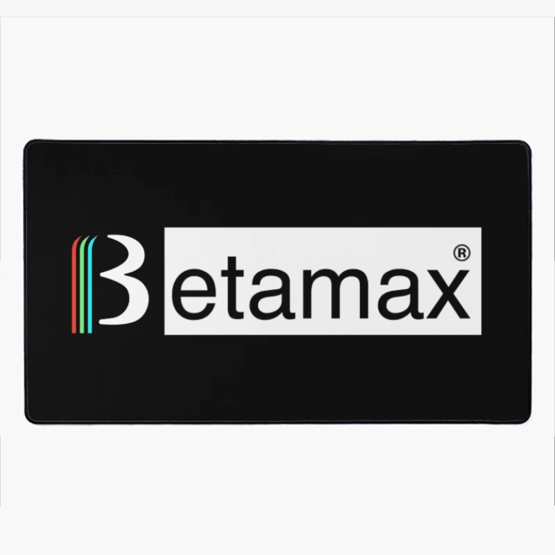 Etamax Modern Minimalist Brand Logo with Colored Stripes Desk Mat