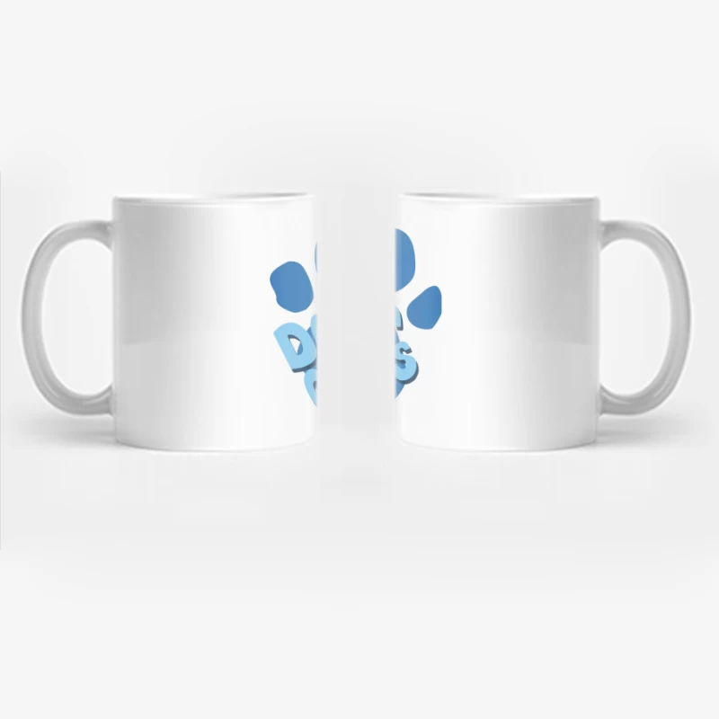 Death Grips Blue Paw Print Logo Design Coffee Mug