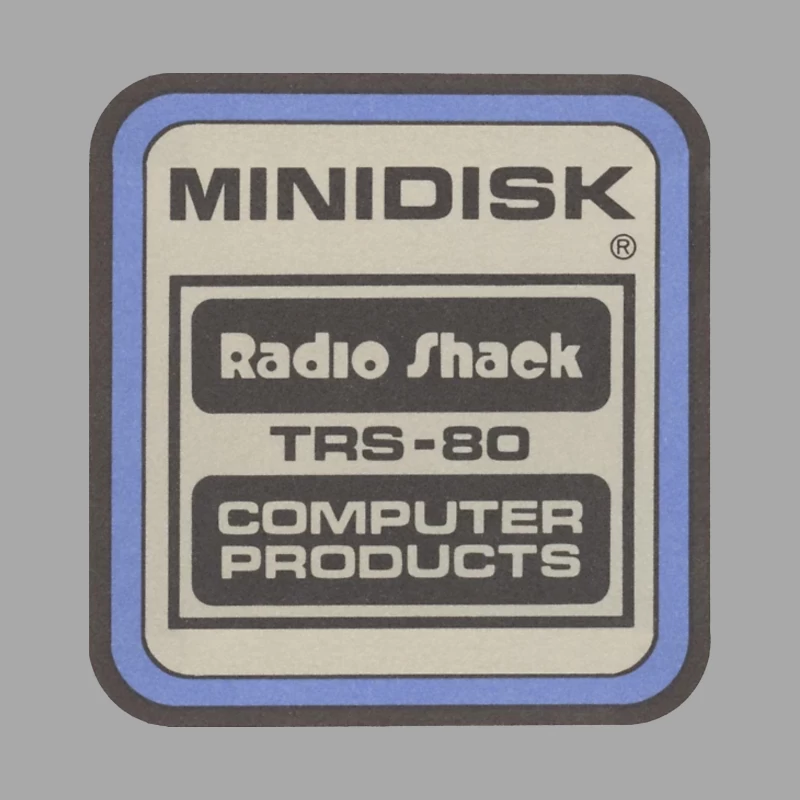 Vintage Radio Shack TRS-80 Minidisk Computer Products Label Male Pullover Hoodie