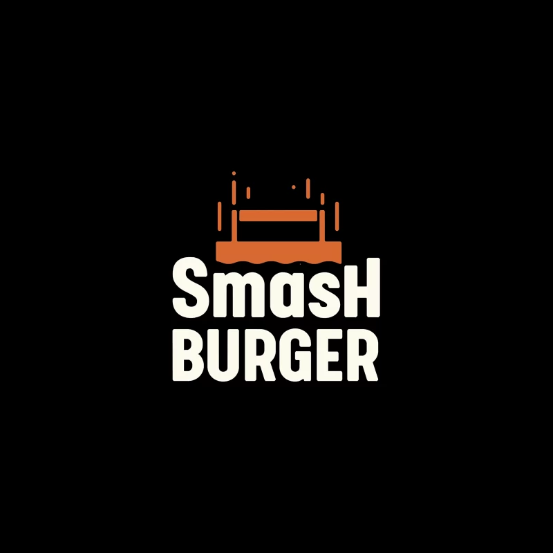 Smash Burger Minimalist Restaurant Logo Design Travel Mug