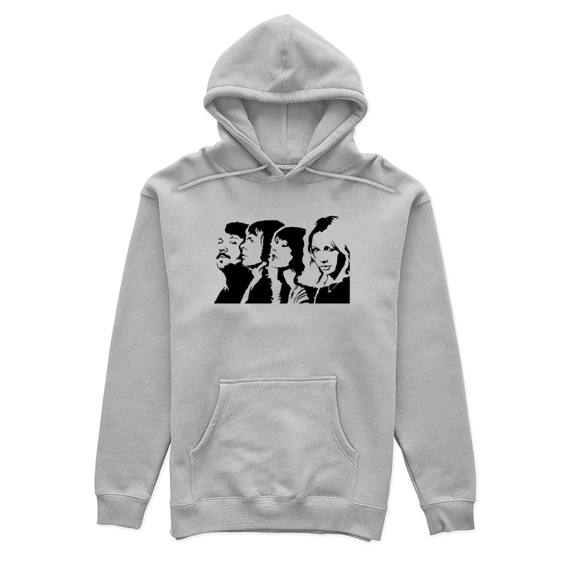 Abba Black White Female Pullover Hoodie